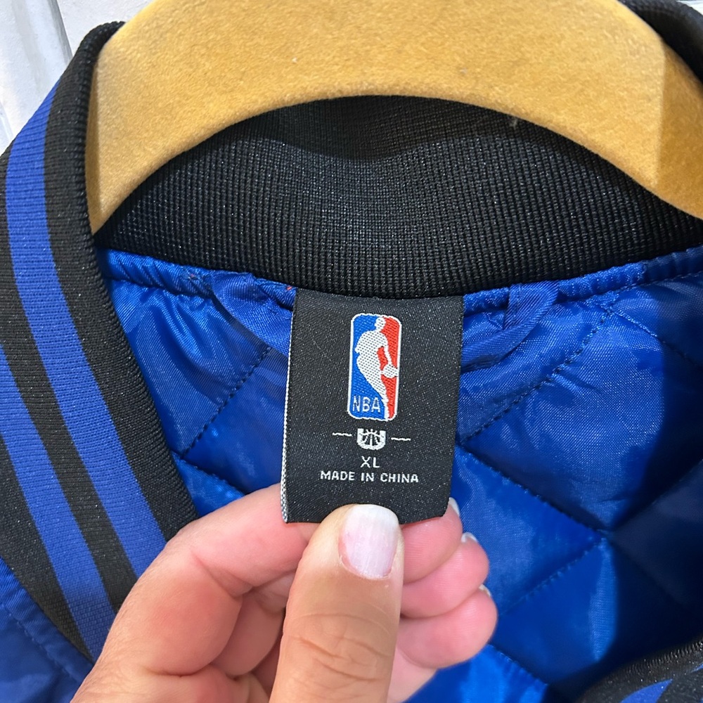 NBA Blue and Black Quilted Jacket